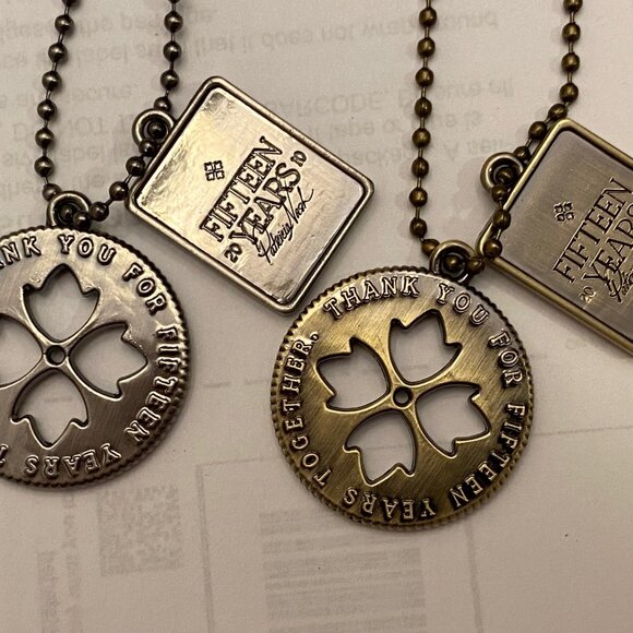 Patricia Nash 15 Years Anniversary Handbag Tag Brushed Nickel or Br'd Bronze NEW - Picture 5 of 6